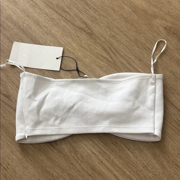 💜NWT💜 Zara Red Twisted Bandeau Top - Picture 6 of 7